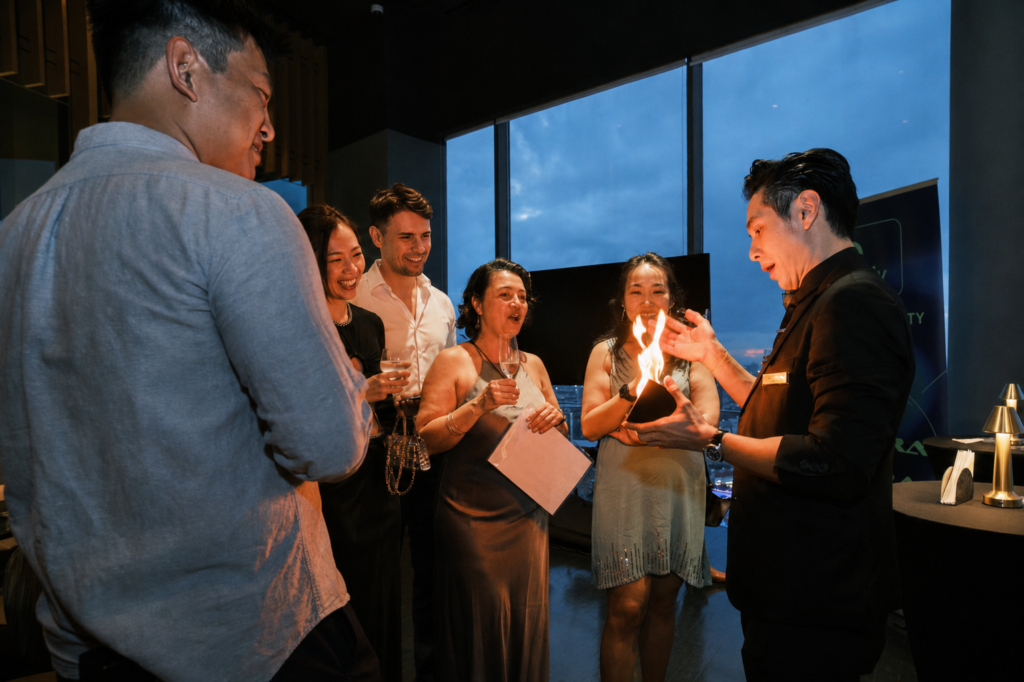 Roving Magic with fire
